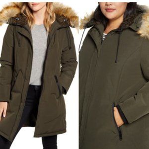 Sam Edelman Faux Fur Trim Down Parka 